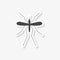 Mosquito sticker, simple icon