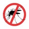 Mosquito. Symbol parasite warning sign