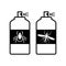 Mosquito and tick spray bottle icon. Insect stop