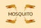 Mosquito Vintage Logo Vector Illustration,Origin diseases
