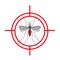 Mosquito warning protection sign. Anti mosquitoes, insect control symbol.illustration