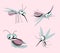 Mosquitoes are carriers of infections. Winged insects. Insect mosquito, mosquito and pest illustration for oil repellent, spray