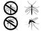 Mosquitoes warning symbol