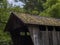 Moss Covered Roof on Historic Pisgah Covered Bridge