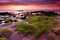 Mossy rocks at a beach in Kudat, Sabah, East Malaysia