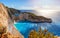 Most beautiful beach in the world, shipwreck beach Zakynthos, Greece