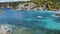 Most beautiful greece Assos village on Kefalonia island in summer time. Travel, lifestyle, relax concept