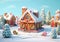 The Most Colorful Gingerbread Houses in a Snowy Landscape