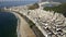 The most famous beach in the world. Copacabana beach. Rio de Janeiro city. Brazil.