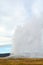 The most famous Old Faithful geyser eruption at Yellowstone