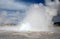 The most famous Old Faithful geyser eruption at Yellowstone