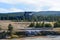 The most famous Old Faithful geyser eruption at Yellowstone