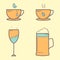 Most Popular drink icon illustration.