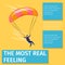 The Most Real Feeling Banner with Skydiver Flying