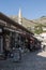 Mostar, skyline, mosque, minaret, bazaar, Bosnia and Herzegovina, Europe, islam, religion, place of worship