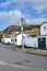 Mosteiros, Azores, Portugal - Jan 12, 2020: View of traditional Portuguese village in Azores Islands. Houses with white