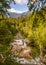 Mostnica river near Stara Fuzina, Slovenia. Little waterfall.