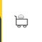 Motel, Hotel, Apartment - food delivery to the room, icon vector