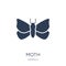 Moth icon. Trendy flat vector Moth icon on white background from