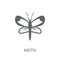 Moth icon. Trendy Moth logo concept on white background from animals collection