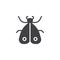 Moth insect icon vector
