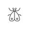 Moth insect line icon