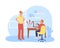 Mother argue with procrastinating teen son 2D vector isolated illustration