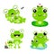 Mother and Baby Frog cartoon for kids