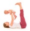 Mother and baby gymnastics, yoga exercises