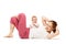 Mother and baby gymnastics, yoga exercises
