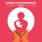 Mother and Baby Vector Icons, National Safe Motherhood Day Design Concept, suitable for social media post templates, posters, gree