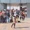 Mother with baby walks in shopping area, Beijijng, China