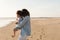 Mother at the beach with toddler