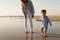 Mother at the beach with toddler