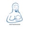 Mother breastfeeding child. Logo design of promotion national healthy feeding