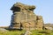 Mother Cap gritstone outcrop on Surprise View in Derbyshire