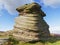 Mother Cap gritstone rock formation in Derbyshire.