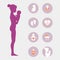Mother and child. Birth infographics, presentation template