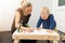 Mother and child spending time together and drawing