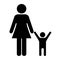 Mother with child vector icon