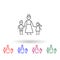 Mother, children multi color icon. Simple thin line, outline vector of family life icons for ui and ux, website or mobile