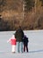 Mother and Children Skating