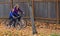 Mother and Daughter on Bike Path