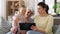 Mother, daughter and grandma with tablet pc