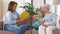 Mother, daughter and grandmother reading book