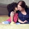 Mother Daughter Kissing Love Family Concept