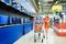 Mother and daughter looks at LCD TVs in shop