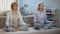 Mother and daughter meditation at home, yoga practice, mutual understanding