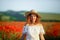 Mother and daughter in poppy field Royalty Free Stock Images