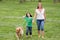 Mother and Daughter Walking th